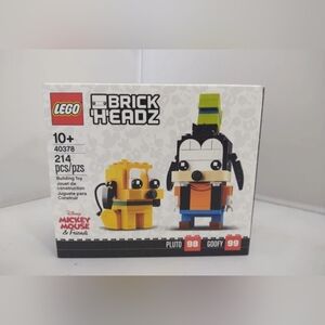 Lego Brick Headz Pluto & Goofy 40378 NWT Building Toy Set Disney Mickey Mouse